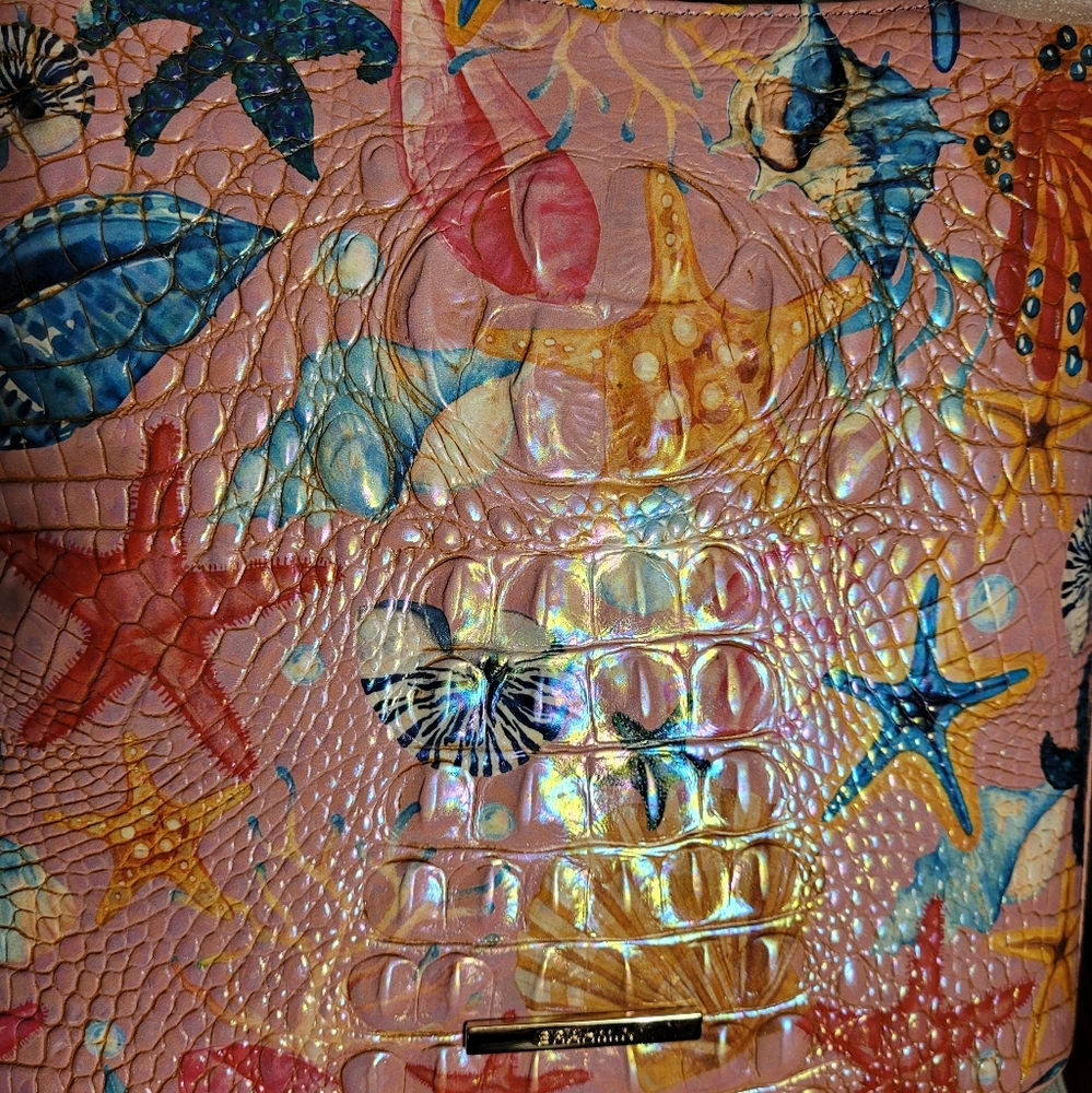 Brahmin Katie Starlight Melbourne, Starfish Patterned Crossbody Nwt - Picture 8 of 13